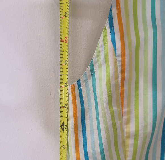 Lilly Pulitzer Vintage WHITE LABEL Multi Color Striped Sleeveless Wrap Top Sz 2 - Picture 11 of 11